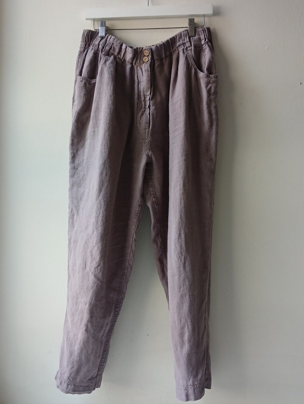 Notperfectlinen Pants Light Taupe Purple Women's XL
